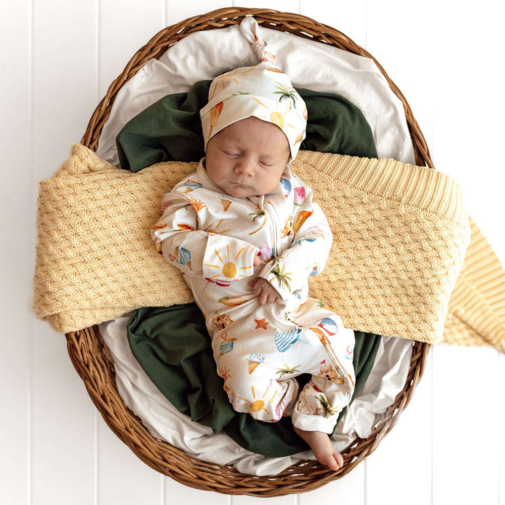 Beach Fun Organic Snugglesuit Convertible Romper - View 3