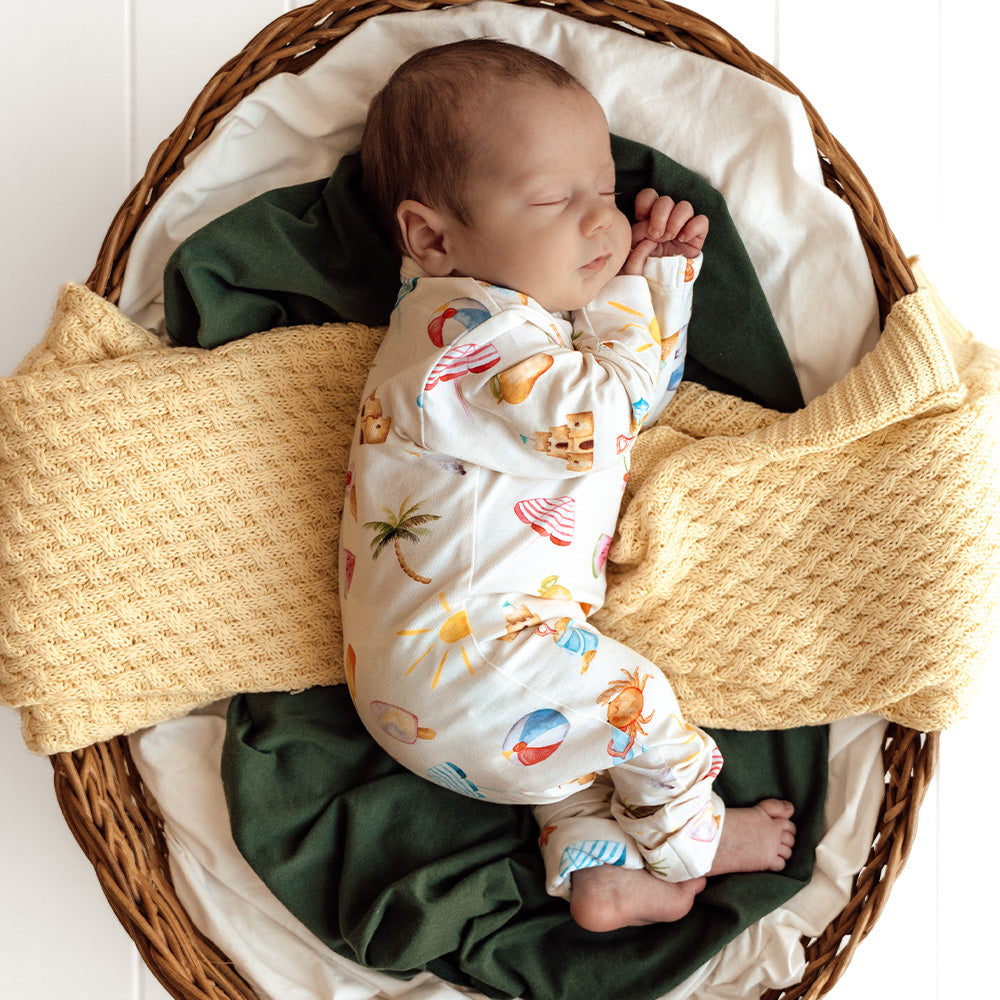 Beach Fun Organic Snugglesuit Convertible Romper - View 6