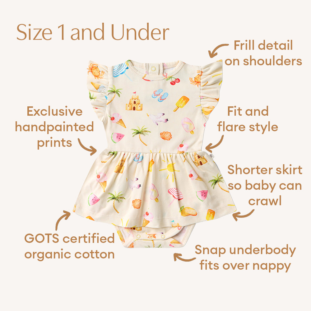 Beach Fun Short Sleeve Organic Dress - View 4