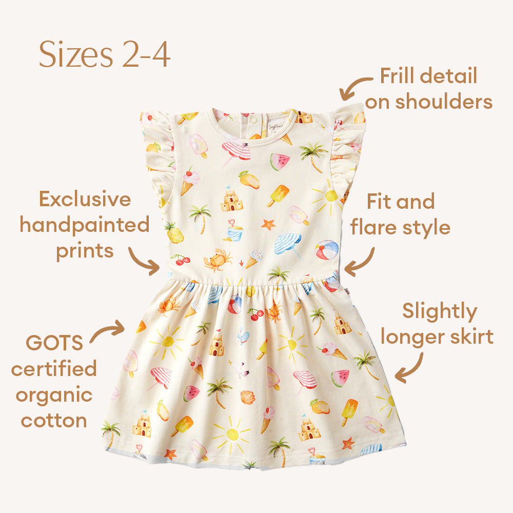 Beach Fun Short Sleeve Organic Dress - View 5