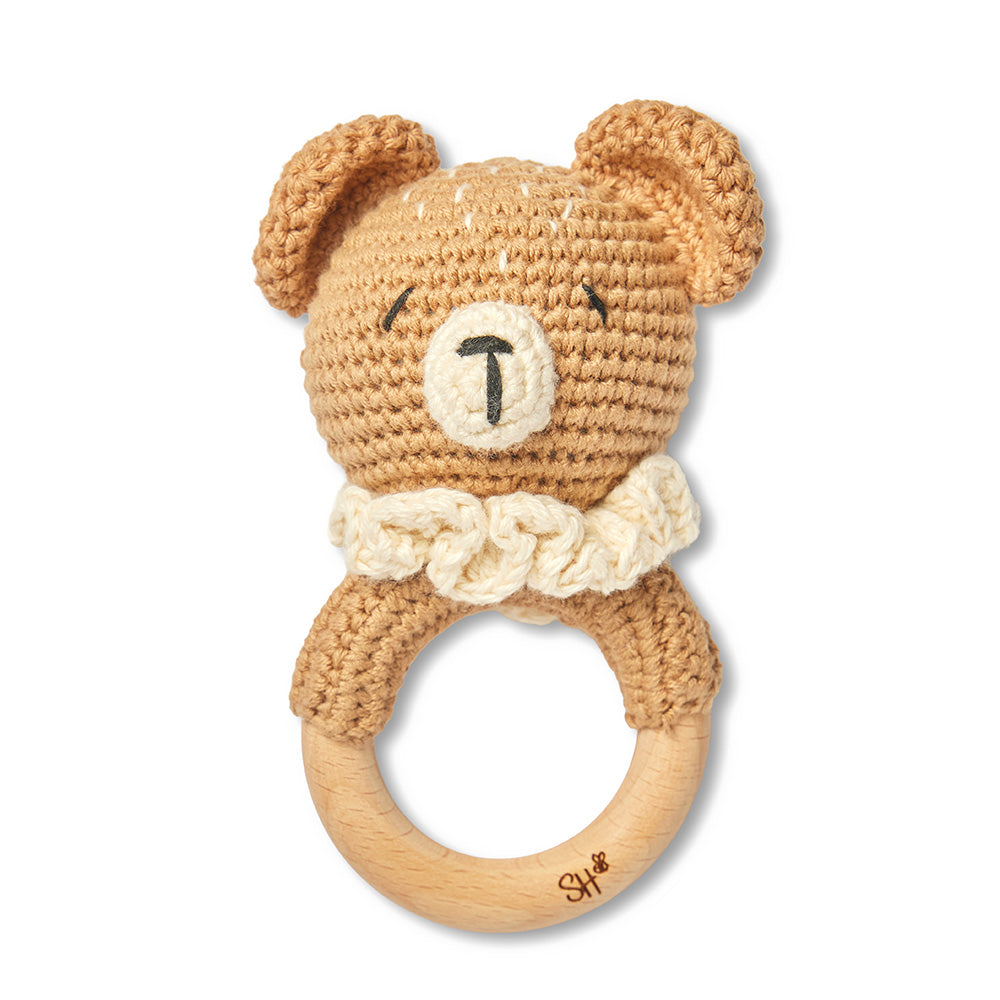 Handmade Bear Crochet Rattle - View 2