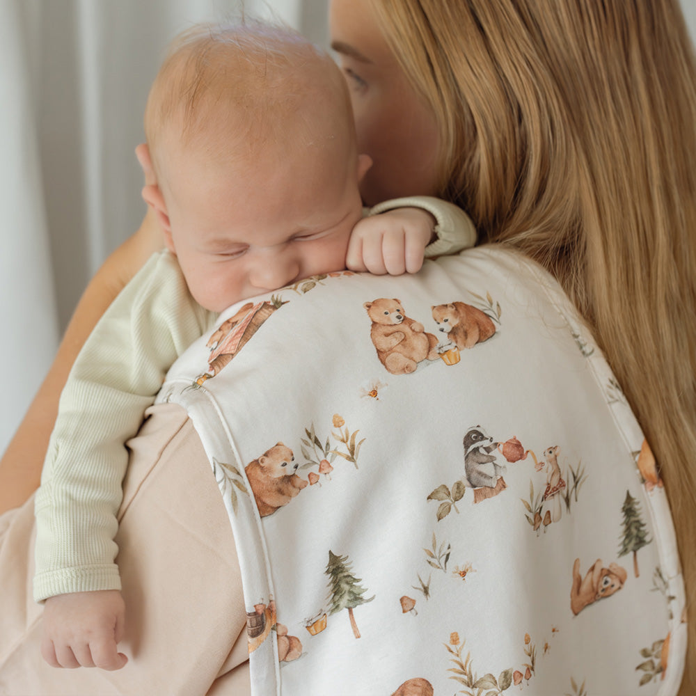 Bears Organic Cotton Burp Cloth - View 4