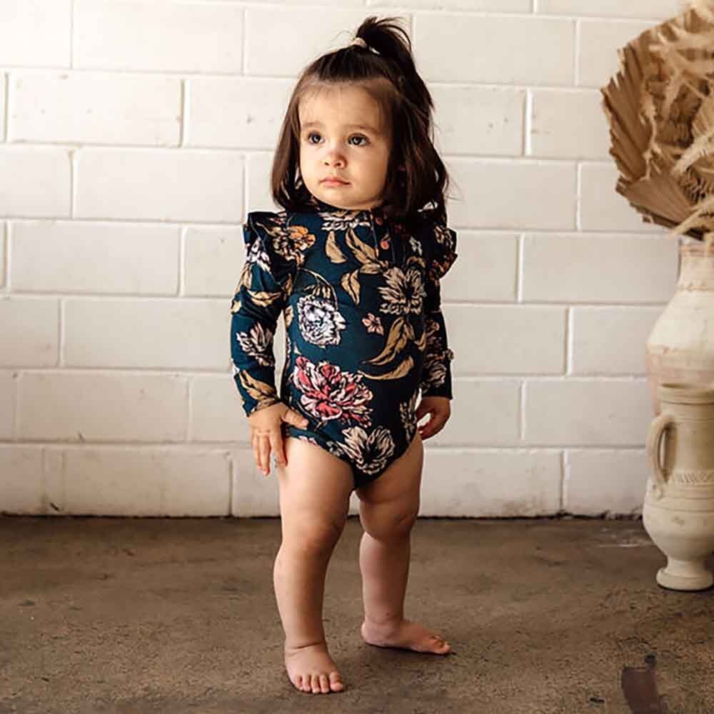 Belle Long Sleeve Organic Bodysuit - View 1