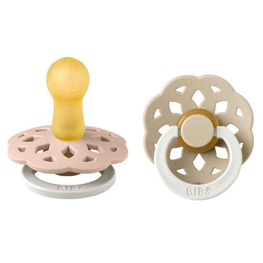 BIBS Boheme Night Glow Dummy 2 Pack - Blush/ Vanilla-Snuggle Hunny