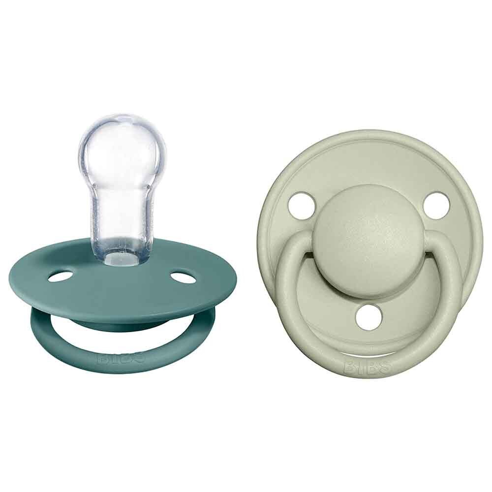 BIBS De Lux Silicone Dummy 2 Pack - Island Sea/ Sage - View 1