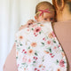 Birds & Blooms Organic Cotton Burp Cloth - Thumbnail 3