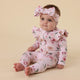 Birds & Blooms Organic Snugglesuit Convertible Romper with Frill - Thumbnail 4