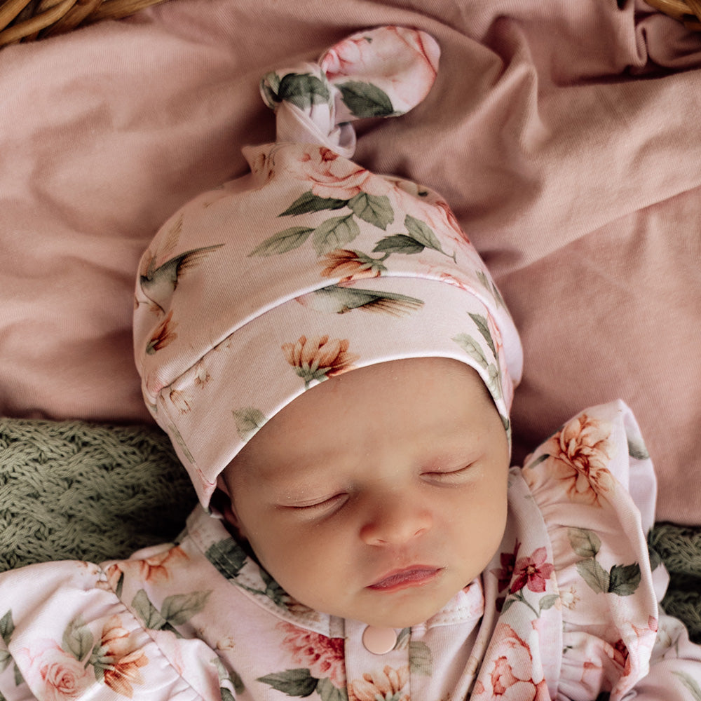 Birds & Blooms Organic Knotted Beanie - View 4