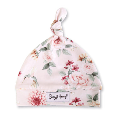 Birds & Blooms Organic Knotted Beanie | Snuggle Hunny