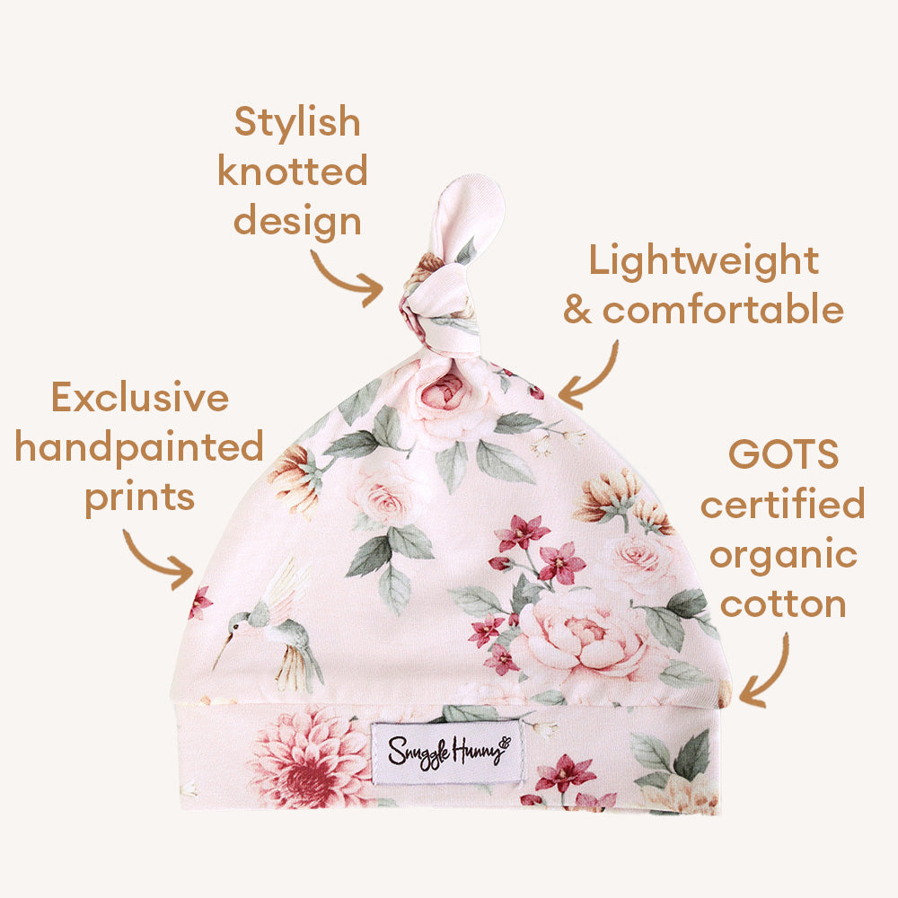 Birds & Blooms Organic Knotted Beanie - View 5