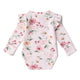 Birds & Blooms Long Sleeve Organic Bodysuit with Frill - Thumbnail 10