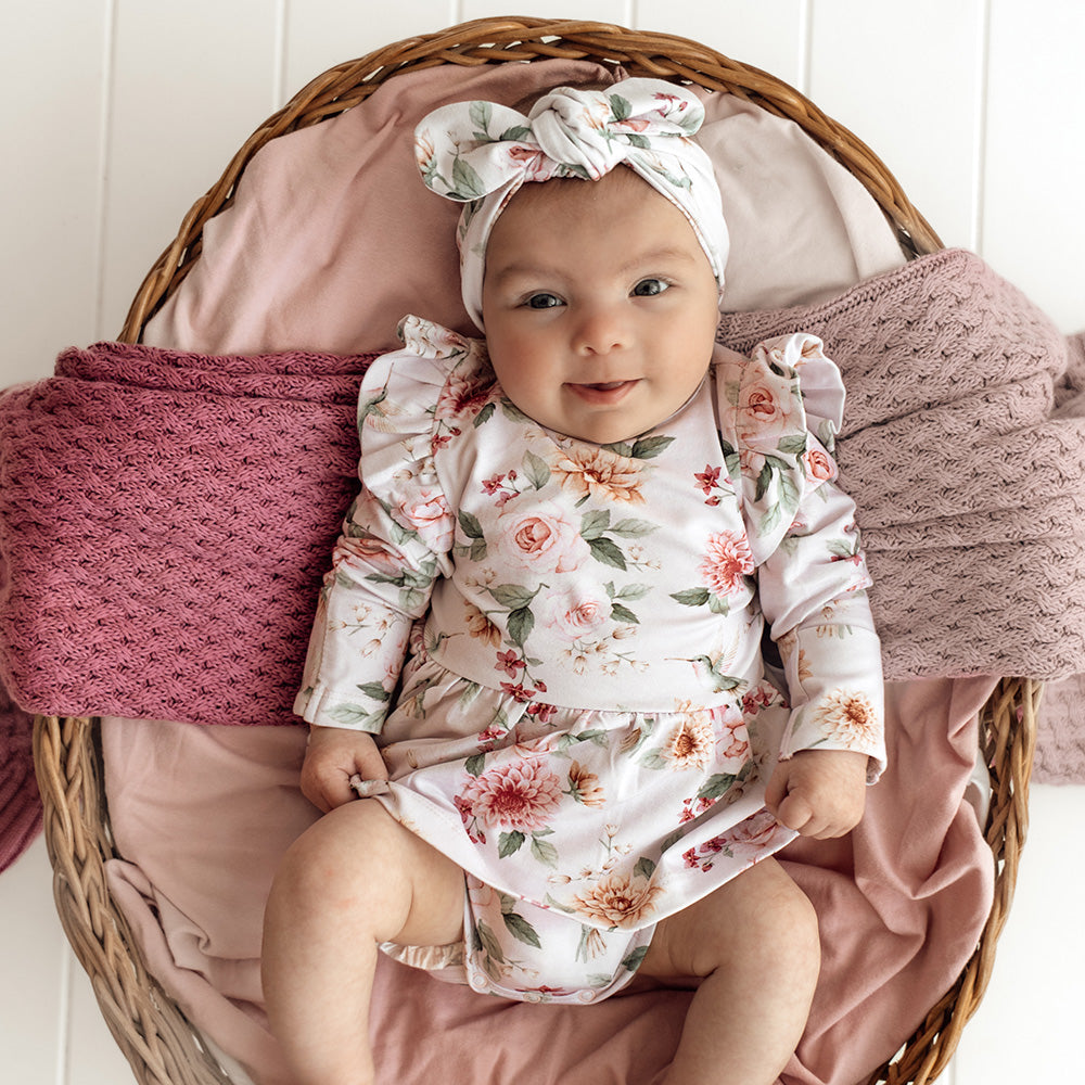 Birds & Blooms Long Sleeve Organic Dress - View 6