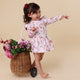 Birds & Blooms Long Sleeve Organic Dress - Thumbnail 5