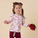 Birds & Blooms Organic Long Sleeve Top with Frill - Thumbnail 5