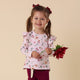 Birds & Blooms Organic Long Sleeve Top with Frill - Thumbnail 13