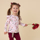 Birds & Blooms Organic Long Sleeve Top with Frill - Thumbnail 1