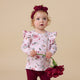 Birds & Blooms Organic Long Sleeve Top with Frill - Thumbnail 11