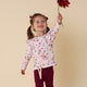 Birds & Blooms Organic Long Sleeve Top with Frill - Thumbnail 4