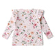 Birds & Blooms Organic Long Sleeve Top with Frill - Thumbnail 16