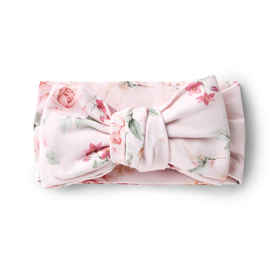 Birds & Blooms Organic Oversized Bow | Snuggle Hunny