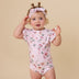 Birds & Blooms Short Sleeve Organic Bodysuit with Frill | Snuggle Hunny