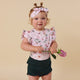 Birds & Blooms Short Sleeve Organic Bodysuit with Frill - Thumbnail 5