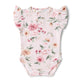 Birds & Blooms Short Sleeve Organic Bodysuit with Frill - Thumbnail 2