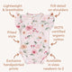 Birds & Blooms Short Sleeve Organic Bodysuit with Frill - Thumbnail 6