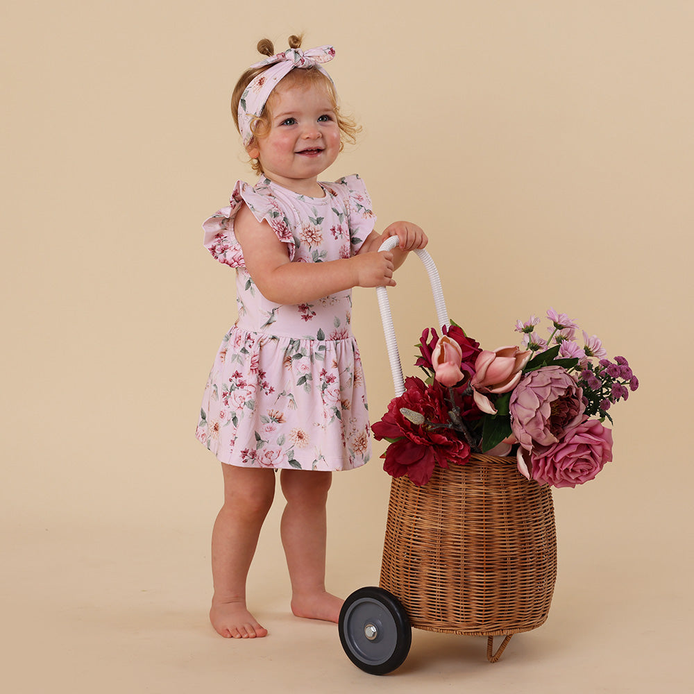 Birds & Blooms Short Sleeve Organic Dress - View 9