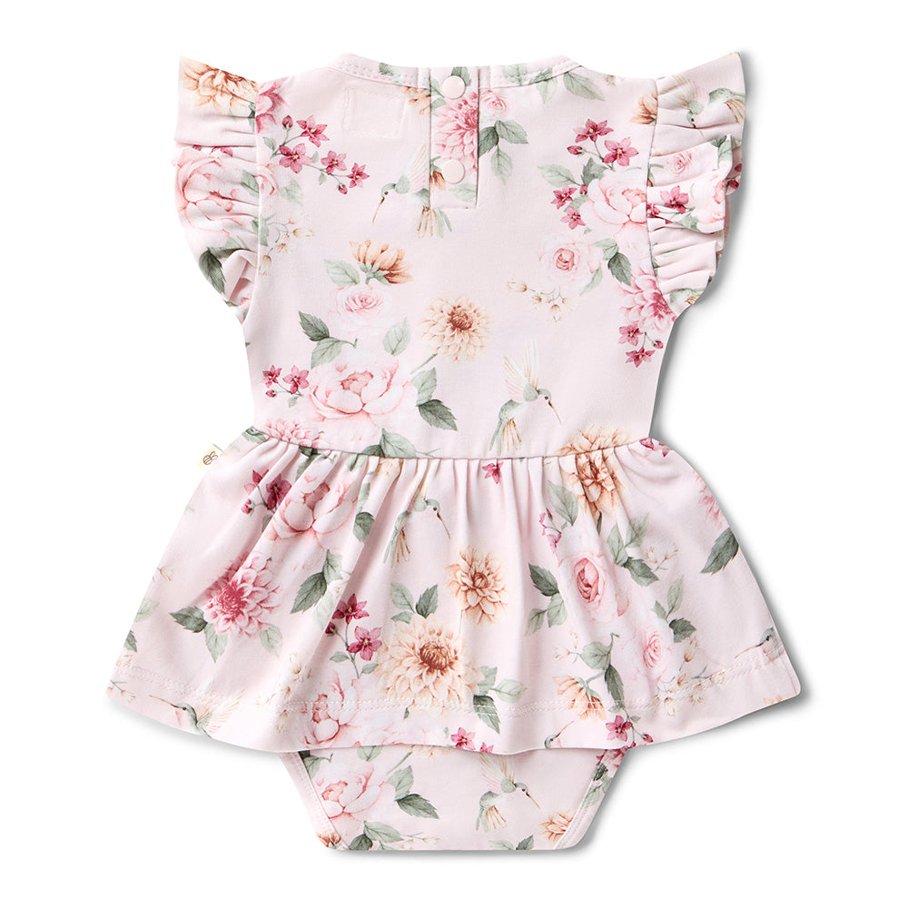 Birds & Blooms Short Sleeve Organic Dress - View 17