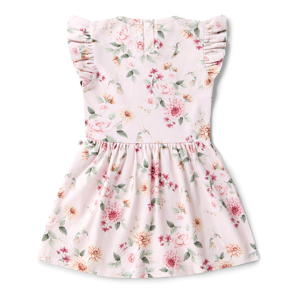 Birds & Blooms Short Sleeve Organic Dress - View 18