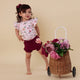 Birds & Blooms Organic Short Sleeve Top with Frill - Thumbnail 4