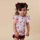 Birds & Blooms Organic Short Sleeve Top with Frill - Thumbnail 1