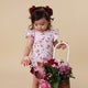 Birds & Blooms Organic Short Sleeve Top with Frill - Thumbnail 7