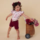 Birds & Blooms Organic Short Sleeve Top with Frill - Thumbnail 8