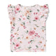 Birds & Blooms Organic Short Sleeve Top with Frill - Thumbnail 2