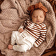 Biscuit Stripe Long Sleeve Organic Bodysuit - Thumbnail 5