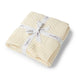 Cream Diamond Knit Organic Baby Blanket - Thumbnail 2