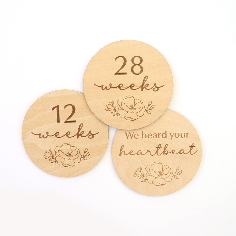 Bloom Pregnancy Wooden Milestone Cards - View 2