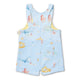 Blue Little Subs Organic Snuggle Overall Shorts - Thumbnail 6