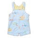 Blue Little Subs Organic Snuggle Overall Shorts - Thumbnail 2