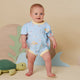 Blue Little Subs Organic Oversized Romper - Thumbnail 4