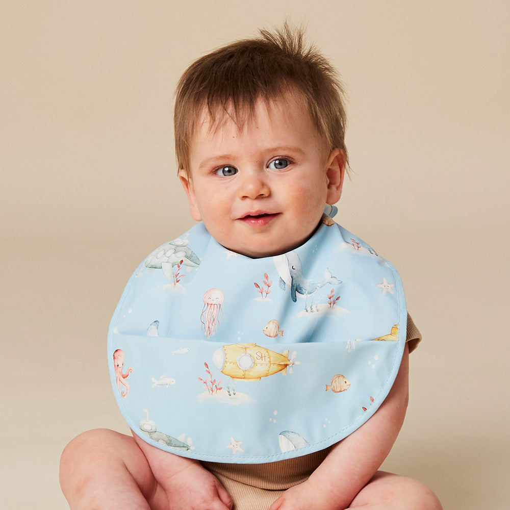 Blue Little Subs Snuggle Bib - View 3