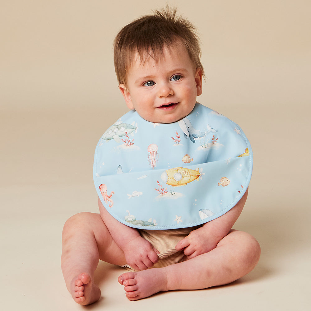 Blue Little Subs Snuggle Bib - View 5