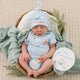 Blue Little Subs Short Sleeve Organic Bodysuit - Thumbnail 1