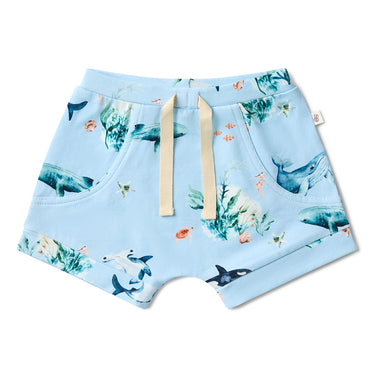 Blue Ocean Organic Shorts | Snuggle Hunny