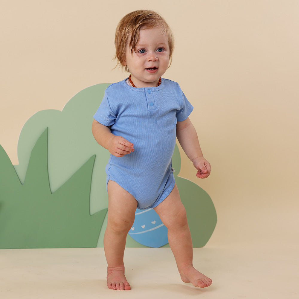 Bluebell Short Sleeve Organic Bodysuit - View 11