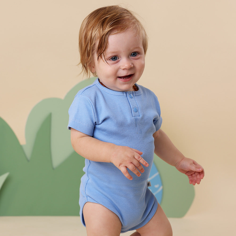 Bluebell Short Sleeve Organic Bodysuit - View 5