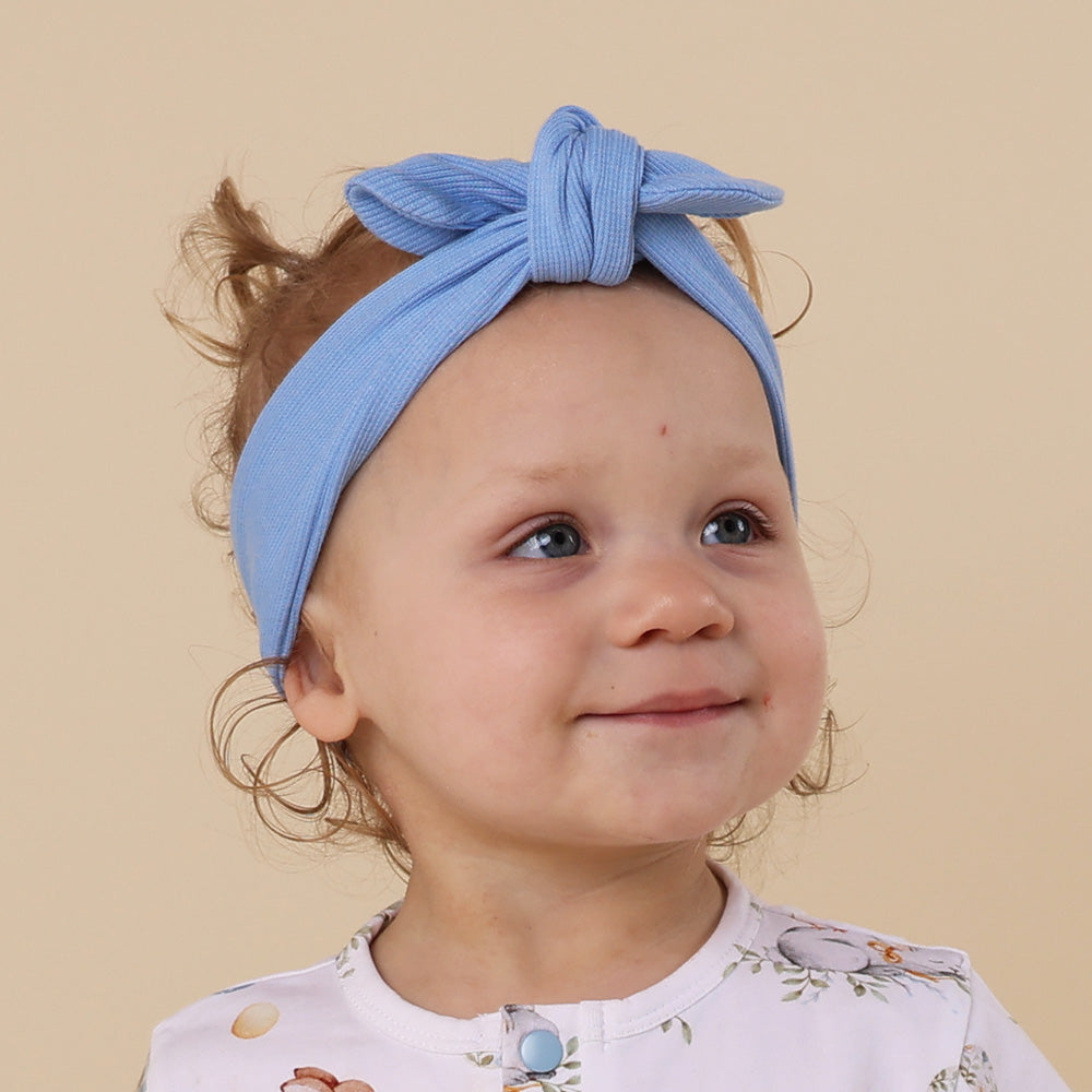 Bluebell Ribbed Organic Topknot - View 3