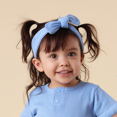 Bluebell Ribbed Organic Topknot | Snuggle Hunny